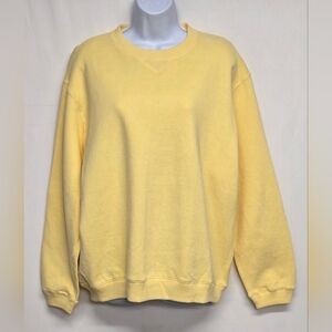 Classic Elements XL Pullover Sweatshirt Sunshine Yellow Long Sleeves Sporty